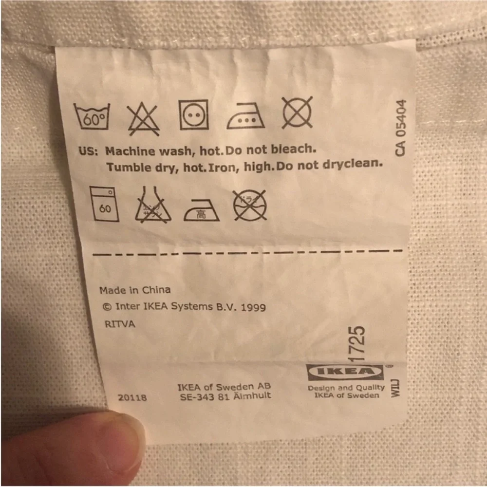 IKEA 1 White Light Cream Curtain Panel 91”